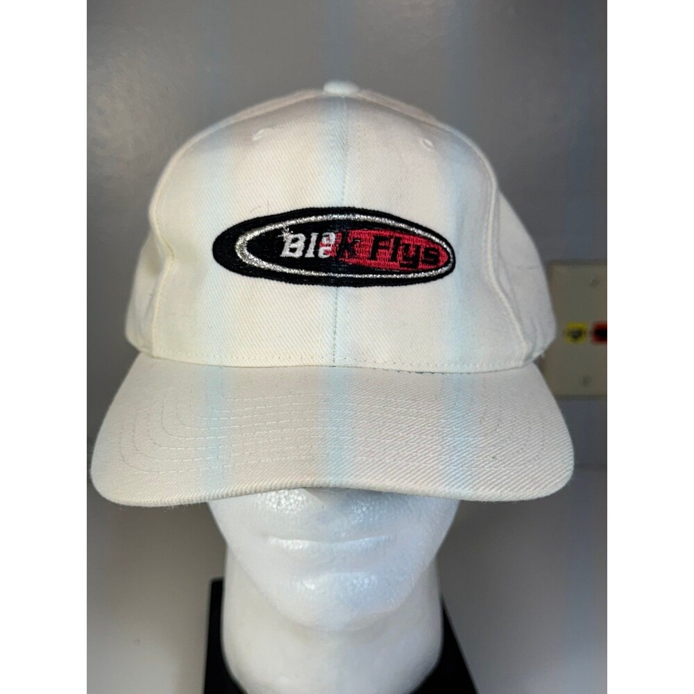 Vintage Y2K Black Flys‎ White Snapback Hat Cap